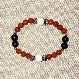 Red Jasper Healing Tranquility Mala Beaded Bracelet